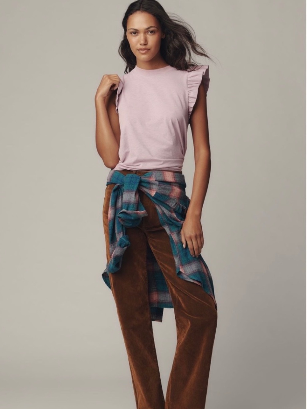 Nation LTD Pink Ruffle Sleeve Tank Top